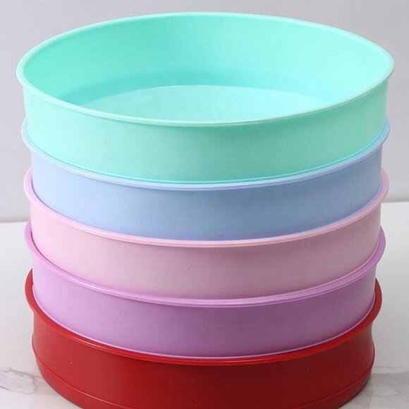 Silicone Cake Molds for Baking, Nonstick Baking Pans for Layer Cake9.5inches2Pcs - Picture 5 of 11